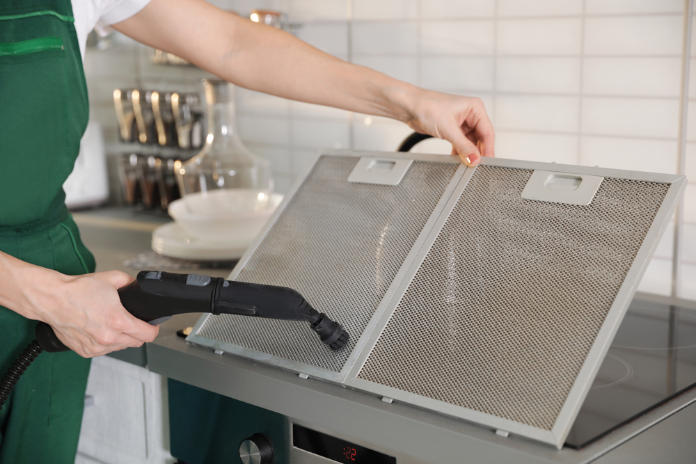 how to clean a cooker hood filter
