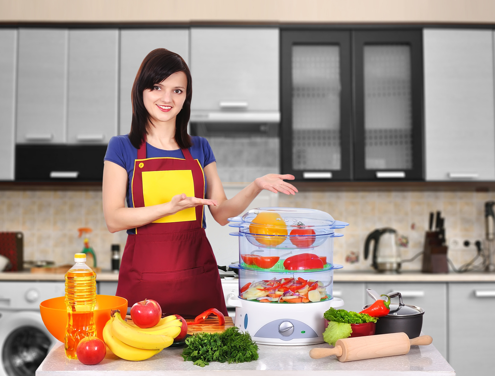a woman preparing food