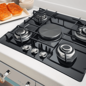 Gas hob in the kitchen