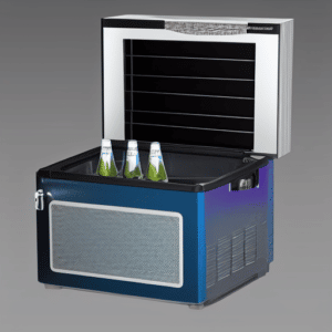 electric cool box with drinks