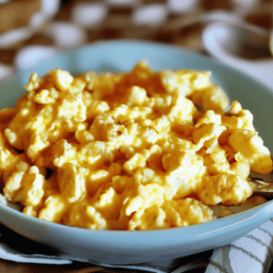 cheesy scrambled eggs