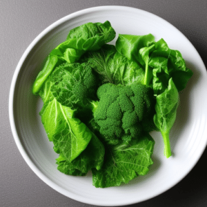green leafy vegetables on a plate