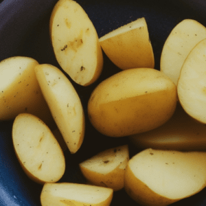 slices of potatoes