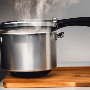 steam coming out of a pot