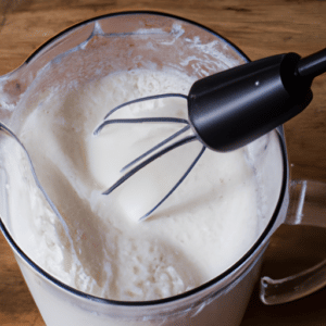 using a whisk for frothing