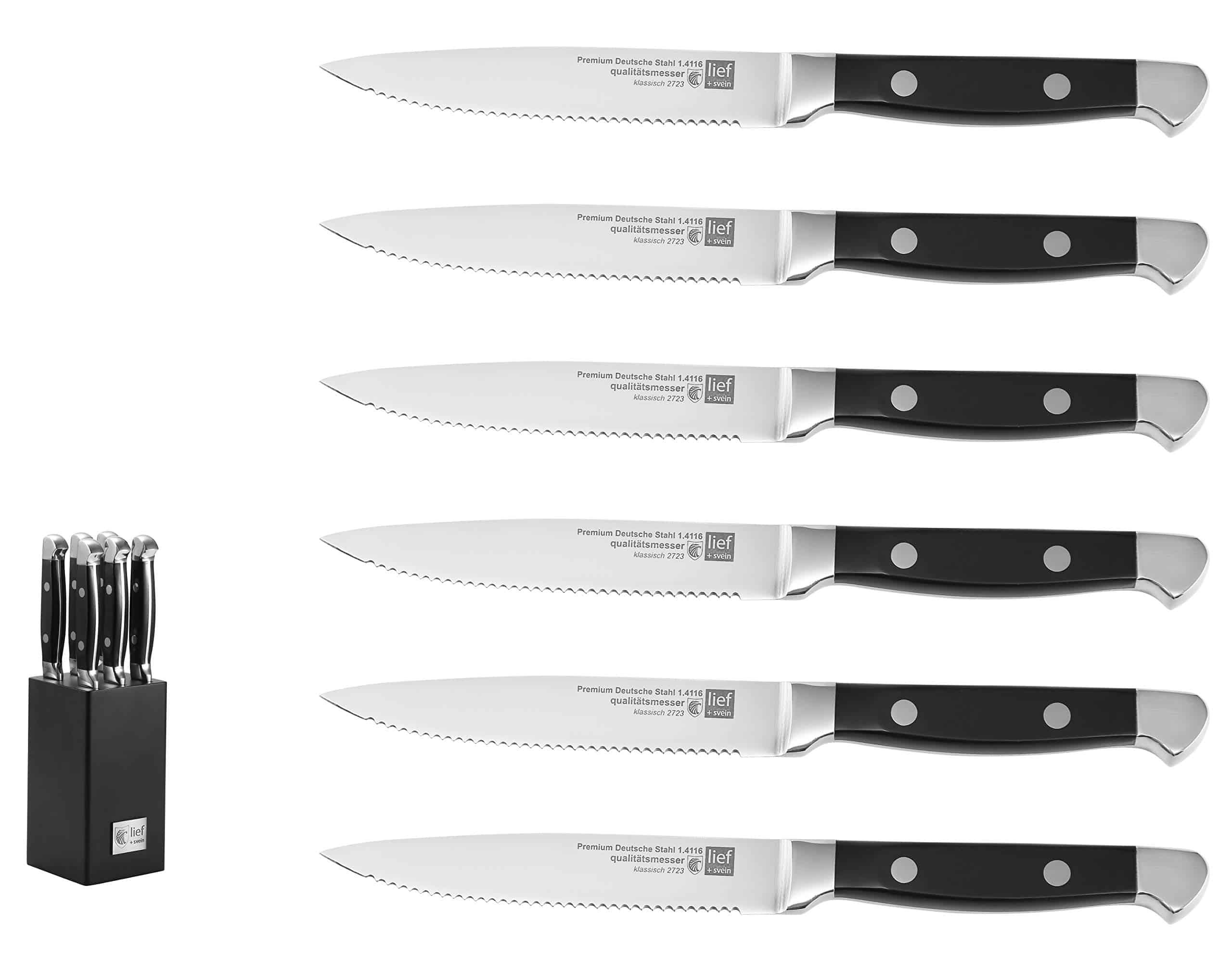Lief + Svein German Steel Steak Knife Set